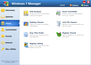 Windows 7 Manager Crack 5.2.0